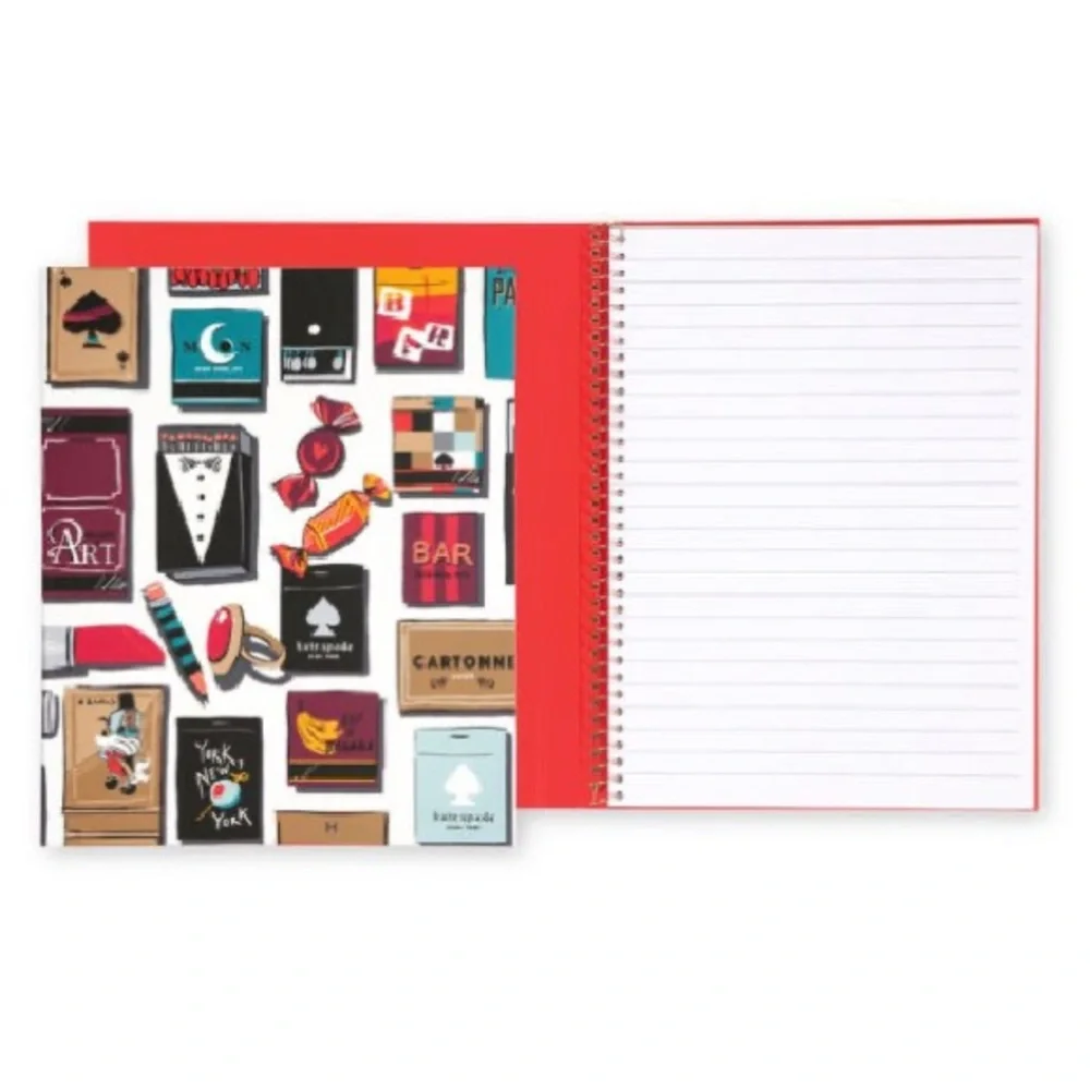 kate spade Multicolor Illustrated Matches & Candy Pattern Notebook
